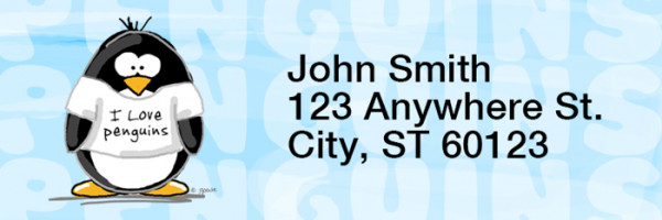 More Jen Goode's Penguins Rectangle Address Labels | LRRJEN-04