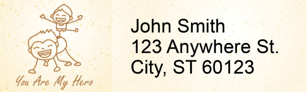 Dad is my Hero Address Labels | LRRLOV-26