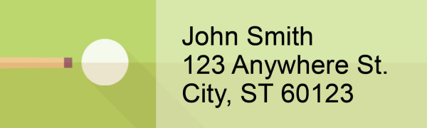 Pocket Billiards Address Labels | LRRSPO-92