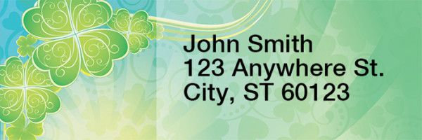 Shamrock Shuffle Rectangle Address Labels | LRRTVL-18