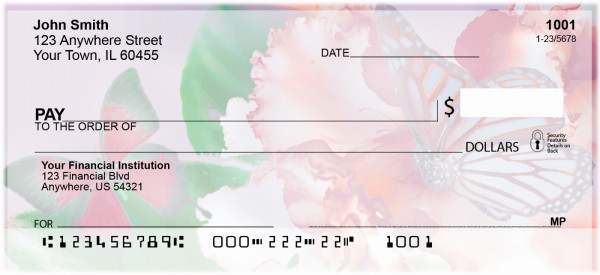 Spring Time Butterflies Personal Checks | NAT-80