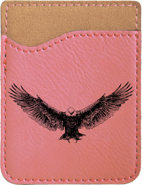 American Eagle Engraved Leather Phone Wallet | PLE-00009