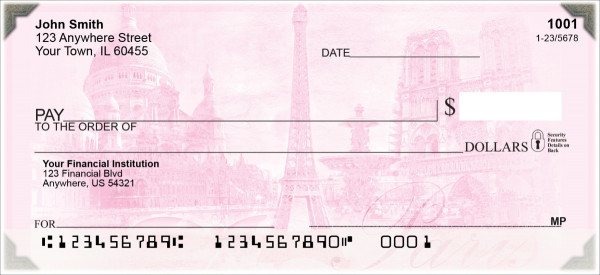 Bonjour Paris Personal Checks | SCE-002