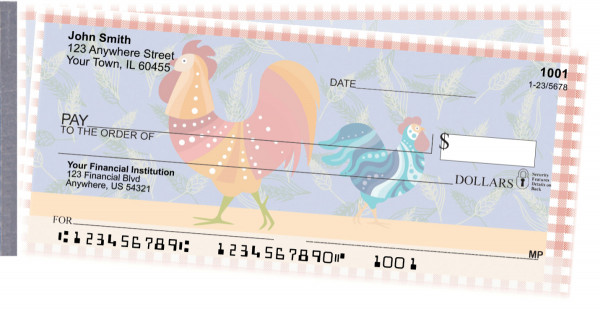 Country Rooster Side Tear Checks | STANI-013