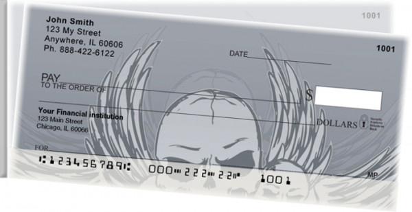Stylish Skulls Side Tear Personal Checks | STGEP-60