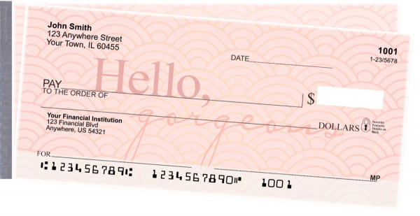 Hello, Gorgeous Side Tear Personal Checks | STLOV-21