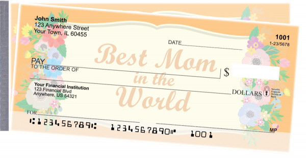 Mother's Day Side Tear Personal Checks | STLOV-25