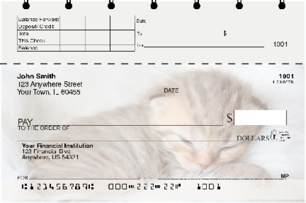 Sleepy Kittens Top Stub Checks | TSANI-018