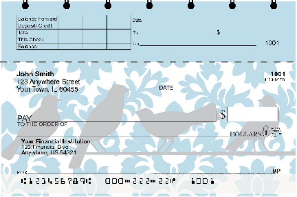 Baroque Birds Top Stub Checks | TSANI-020