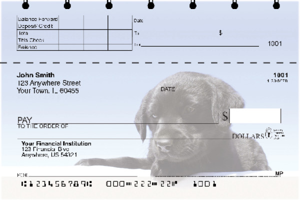 Black Lab Puppies Top Stub Checks | TSDOG-53