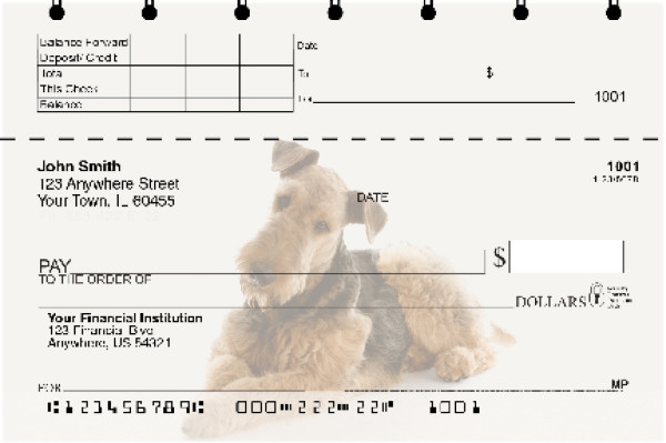 Airedale Terrier Top Stub Checks | TSDOG-89