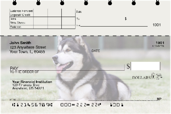 Alaskan Malamute Top Stub Checks | TSDOG-91