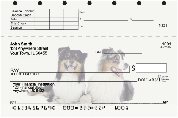 Australian Shepherd Top Stub Checks | TSDOG-92