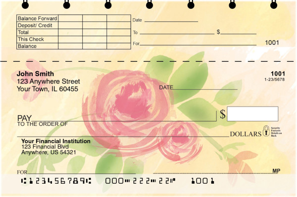 Forever Roses Top Stub Checks | TSFLO-003