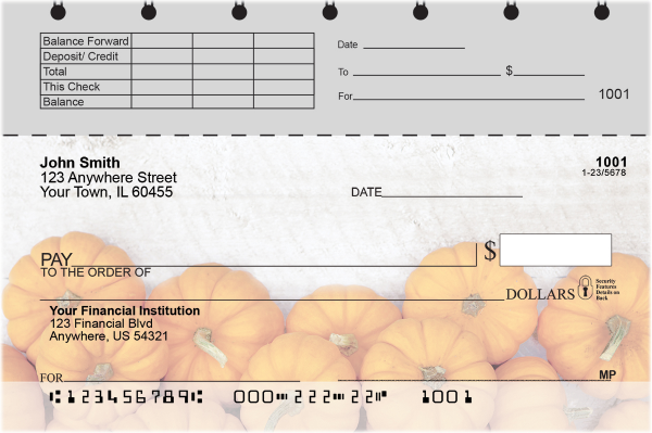 Grateful Pumpkin Top Stub Checks | TSFUN-013