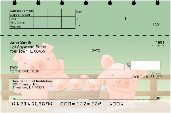 Happy Animal Family Top Stub Checks | TSGEP-91
