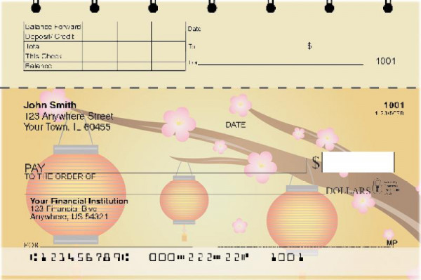 Oriental Lanterns Top Stub Checks | TSGEP-95