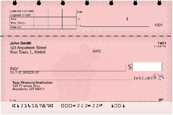 Valentine Treats Top Stub Personal Checks | TSLOV-18