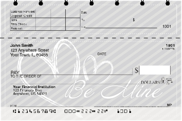 Forever Yours Top Stub Personal Checks | TSLOV-20