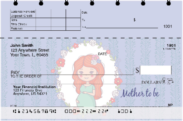 Mother to Be Top Stub Personal Checks | TSLOV-23