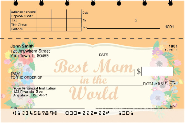 Mother's Day Top Stub Personal Checks | TSLOV-25