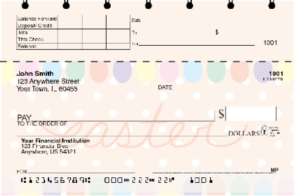 Easter Ideals Top Stub Checks | TSREL-55