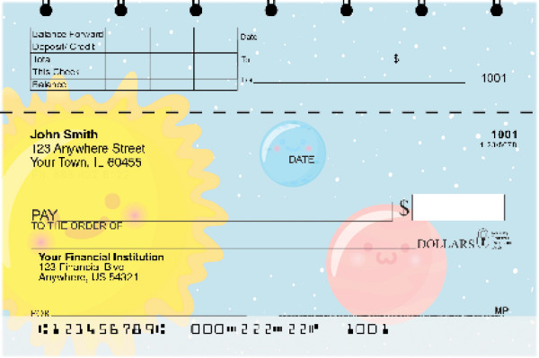 Happy Solar System Top Stub Checks | TSSPA-07